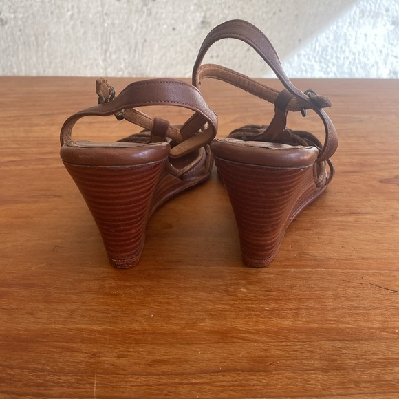 🇦🇷 Maggio & Rossetto designer leather wedge sandals - Picture 4 of 9